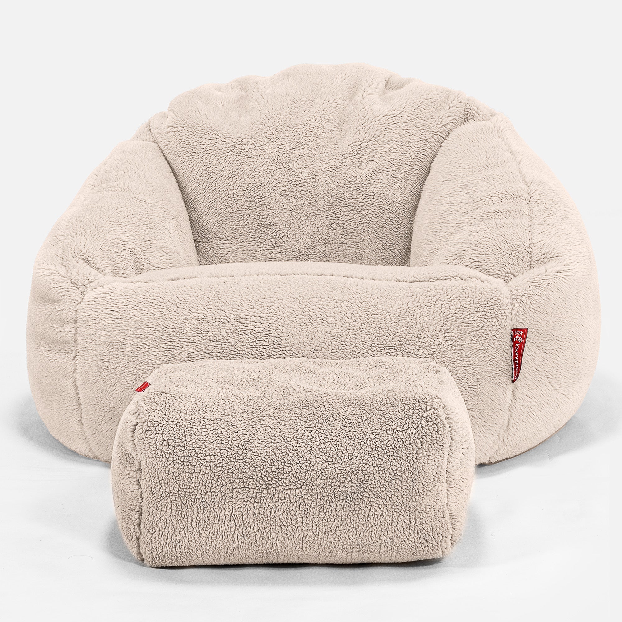 Saccosäck Bubble - Teddy-fuskpäls Gräddvit - Image 2