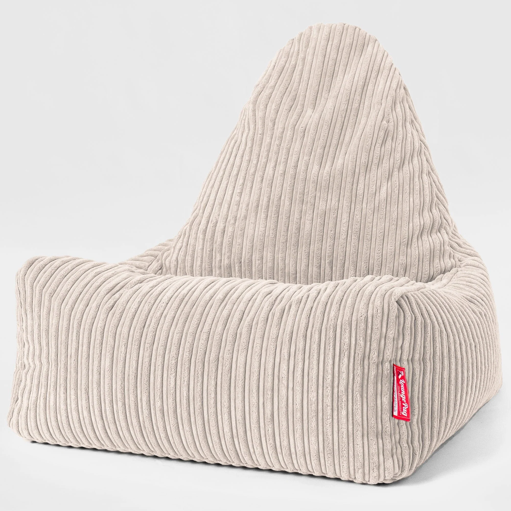 Saccosäck Scandi Lounger - Klassisk Manchestertyg Elfenbensvit