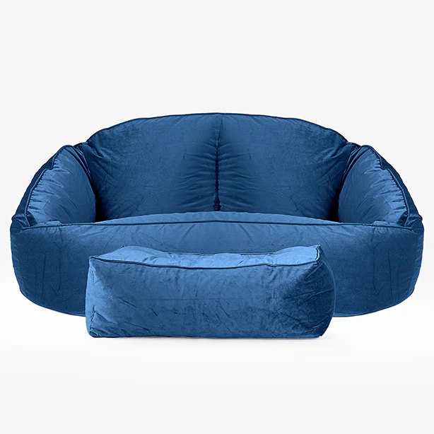 Saccosäck Soffa Bubble - Sammet Navy - Image 2