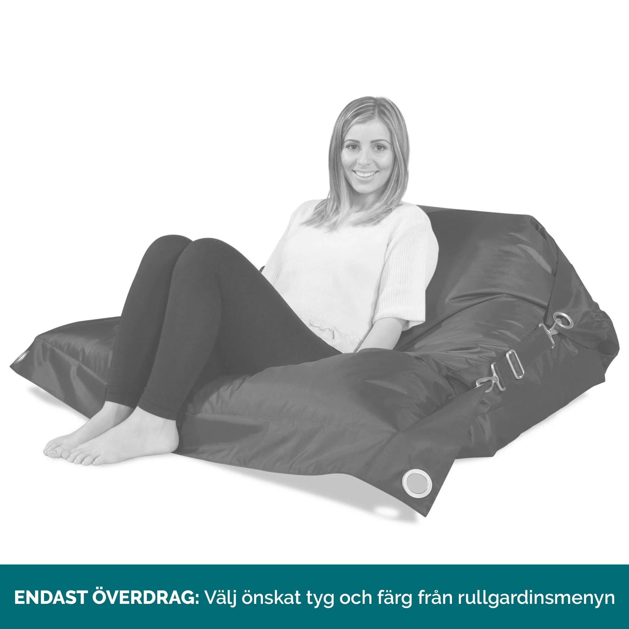 Saccosäck XXL Outdoor 'Med Remmar' ENDAST ÖVERDRAG - Ersättning/reservdelar