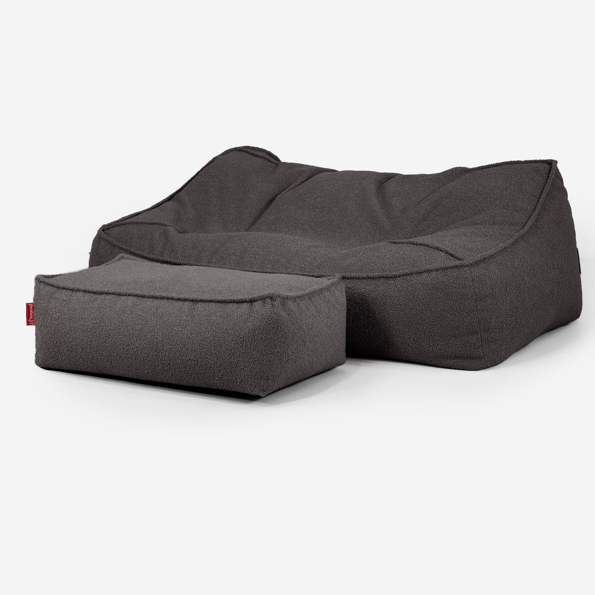 Saccosäcksoffan Sloucher - Boucle Grafitgrå - Image 3