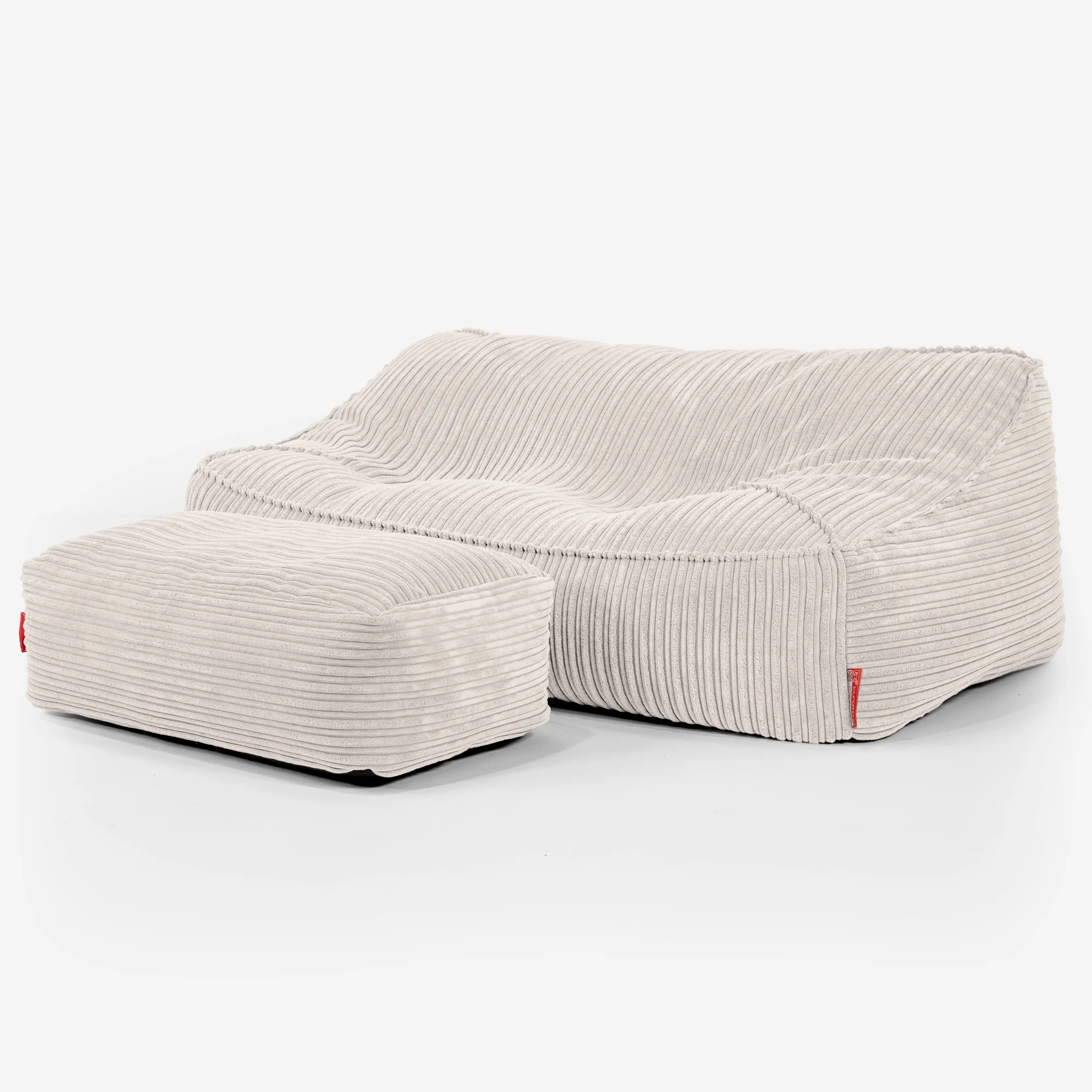 Saccosäcksoffan Sloucher - Klassisk Manchestertyg Elfenbensvit - Image 3