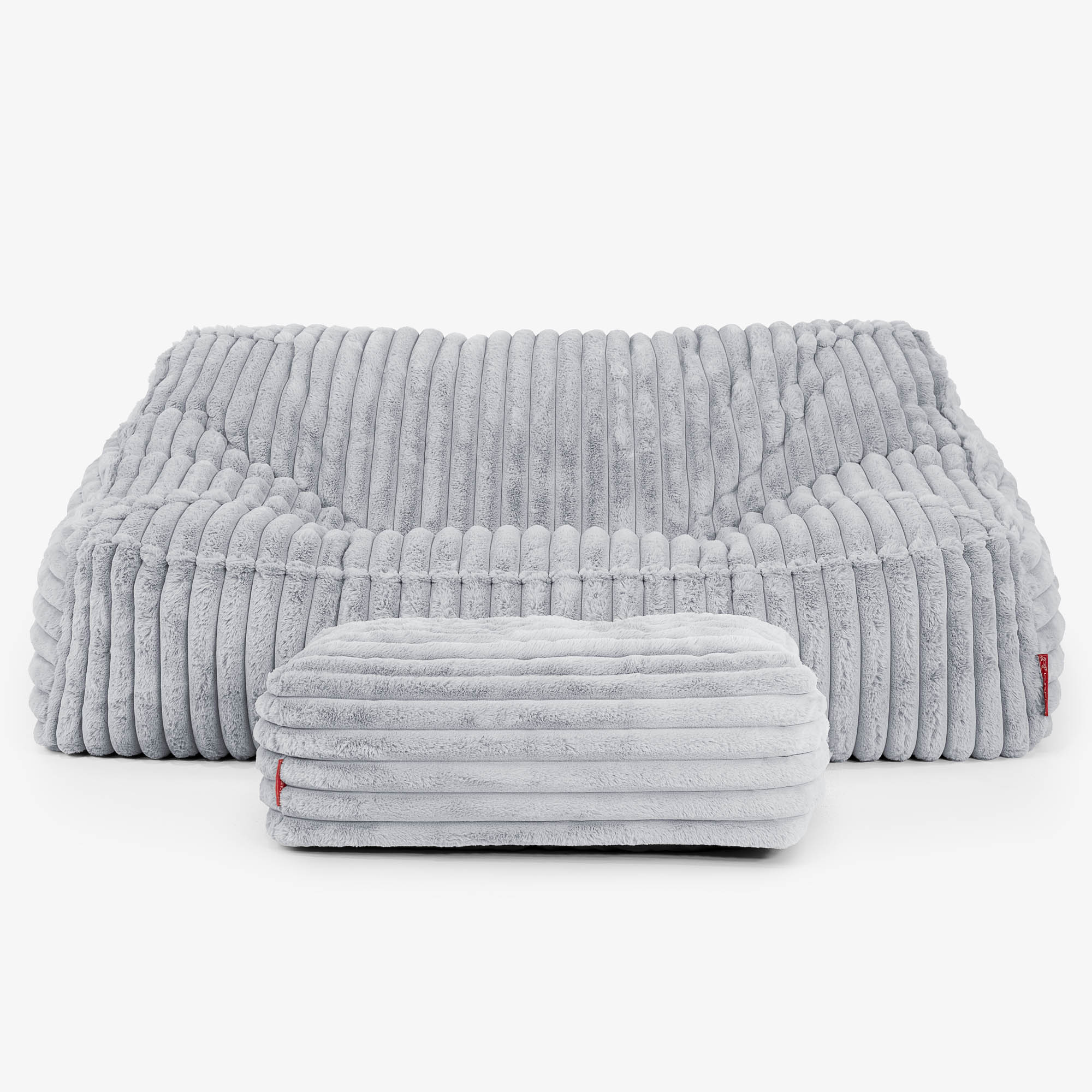 Saccosäcksoffan Sloucher - Ultraplyschmanchestertyg Ankäggsblå - Image 3