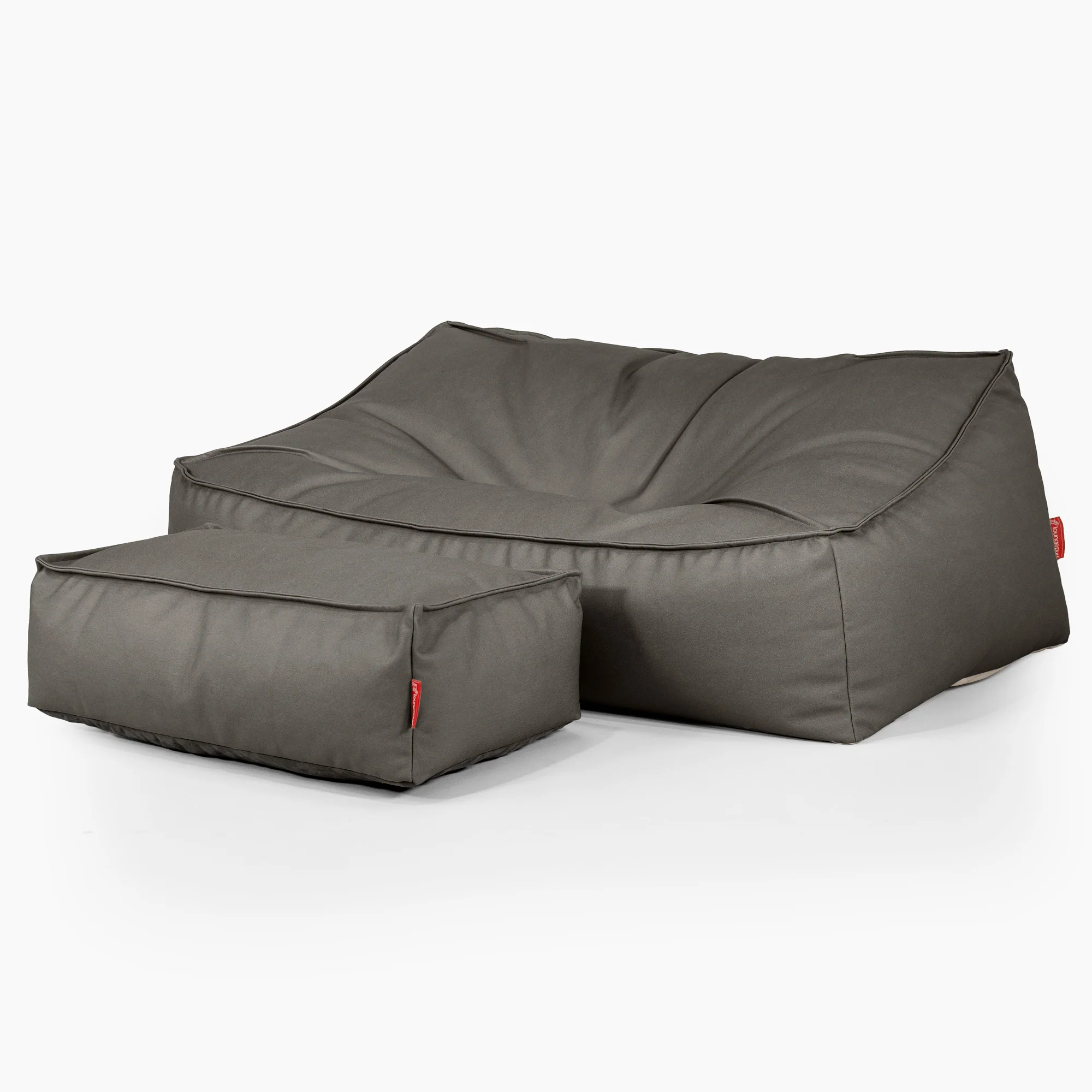 Saccosäcksoffan Sloucher - Veganskt Läder Grå - Image 3