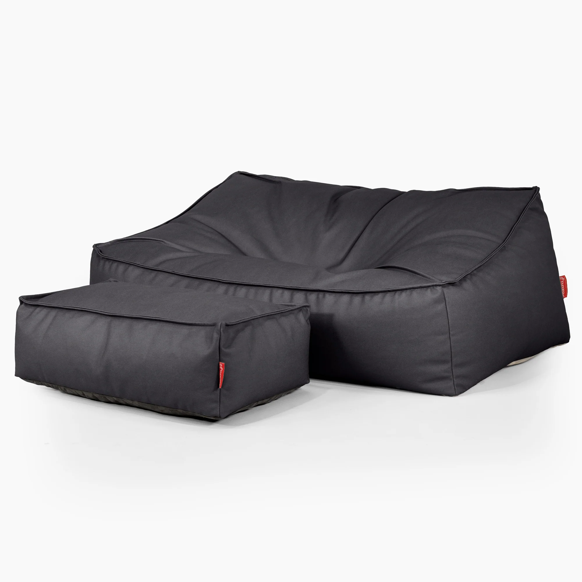 Saccosäcksoffan Sloucher - Veganskt Läder Svart - Image 3