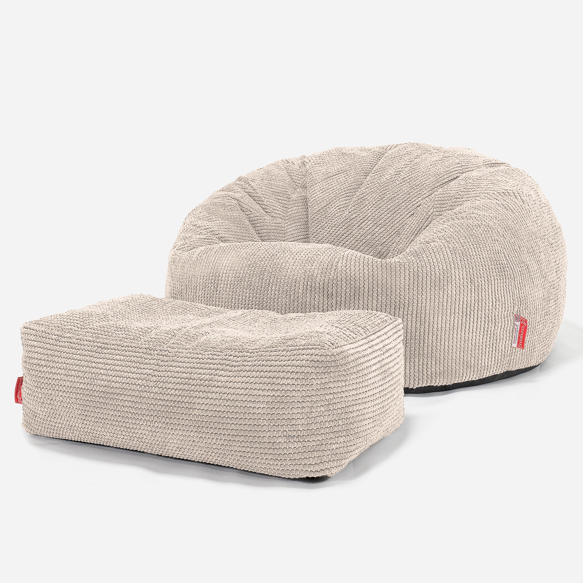 Saccosäckssoffa för Barn 6-14 år - Pom-pom Elfenbensvit - Image 3