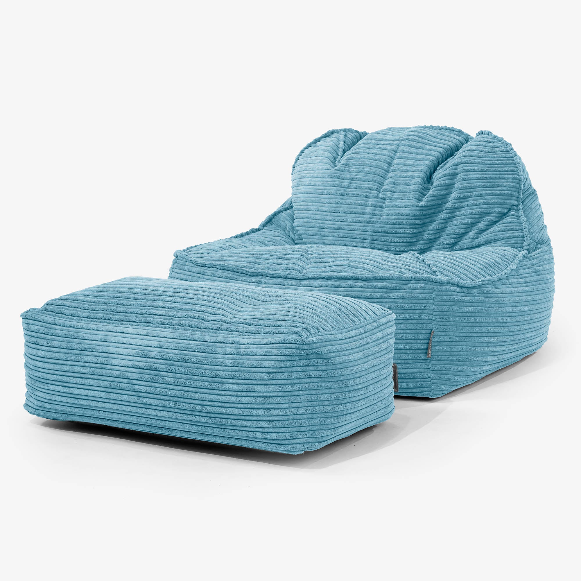 Saccosäckstolen Sloucher 2.0 - Klassisk Manchestertyg Turkos - Image 2