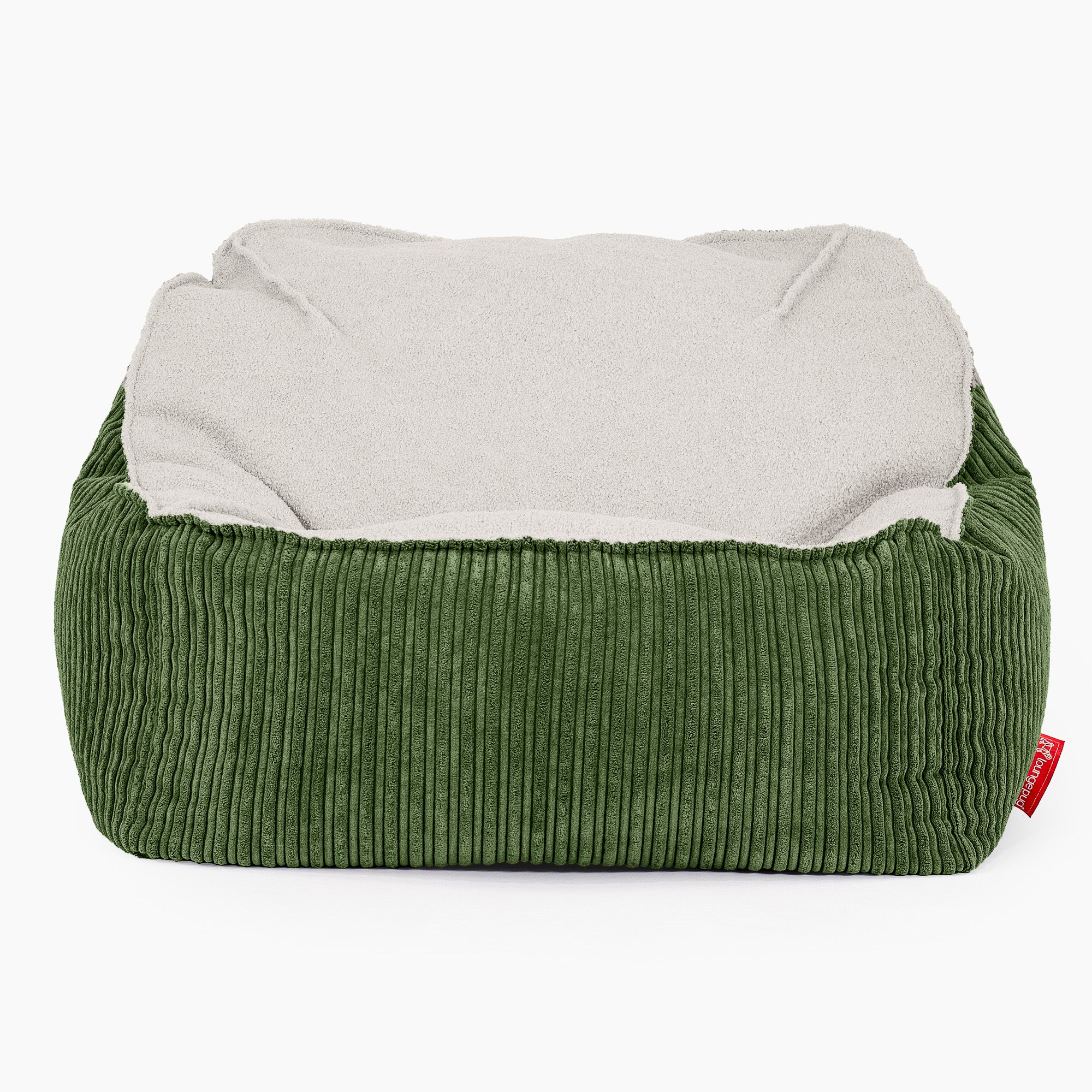 Saccosäckstolen Sloucher - Boucle & Manchestertyg Skogsgrön - Image 2