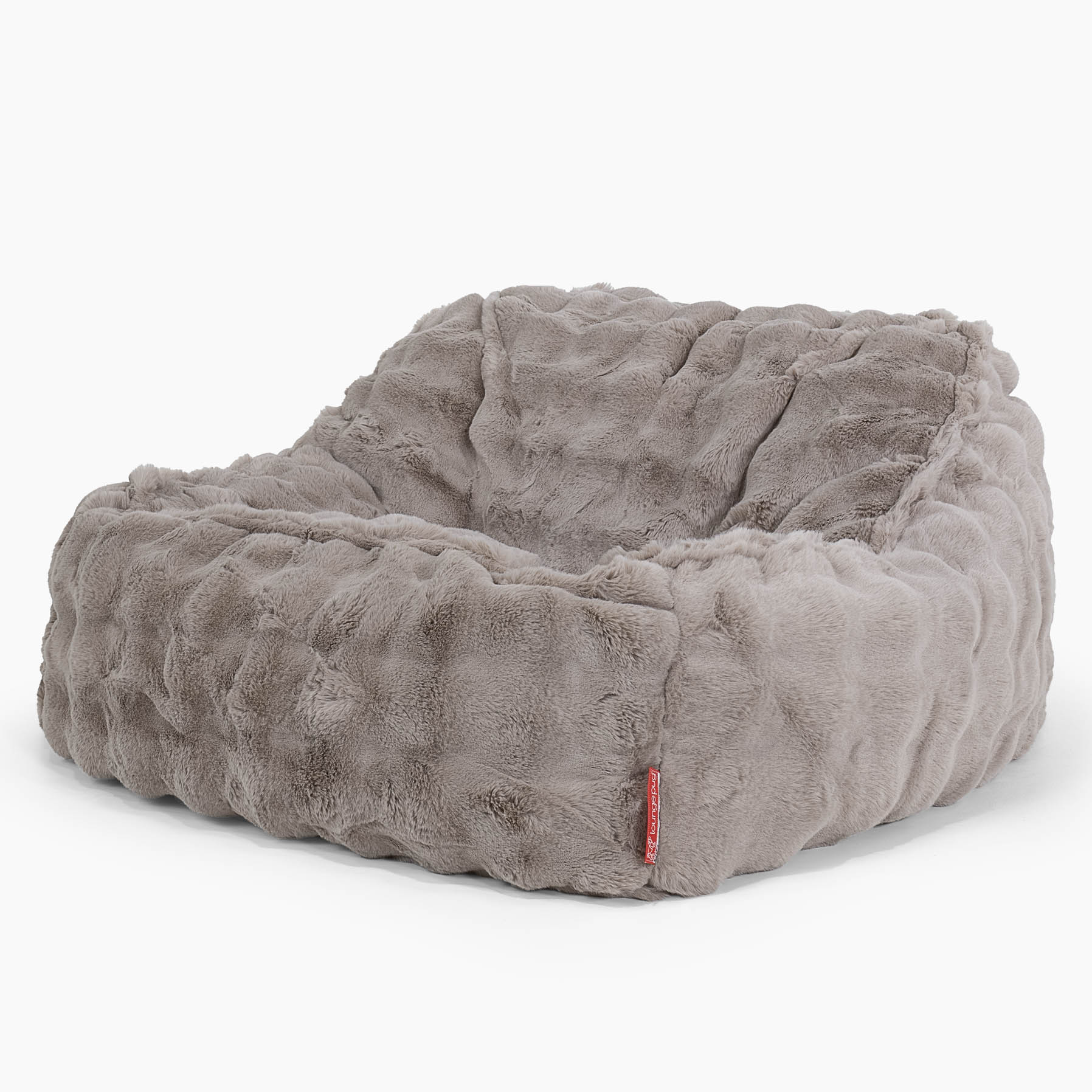 Saccosäckstolen Sloucher - Fuskpäls Bubble Minkbrun