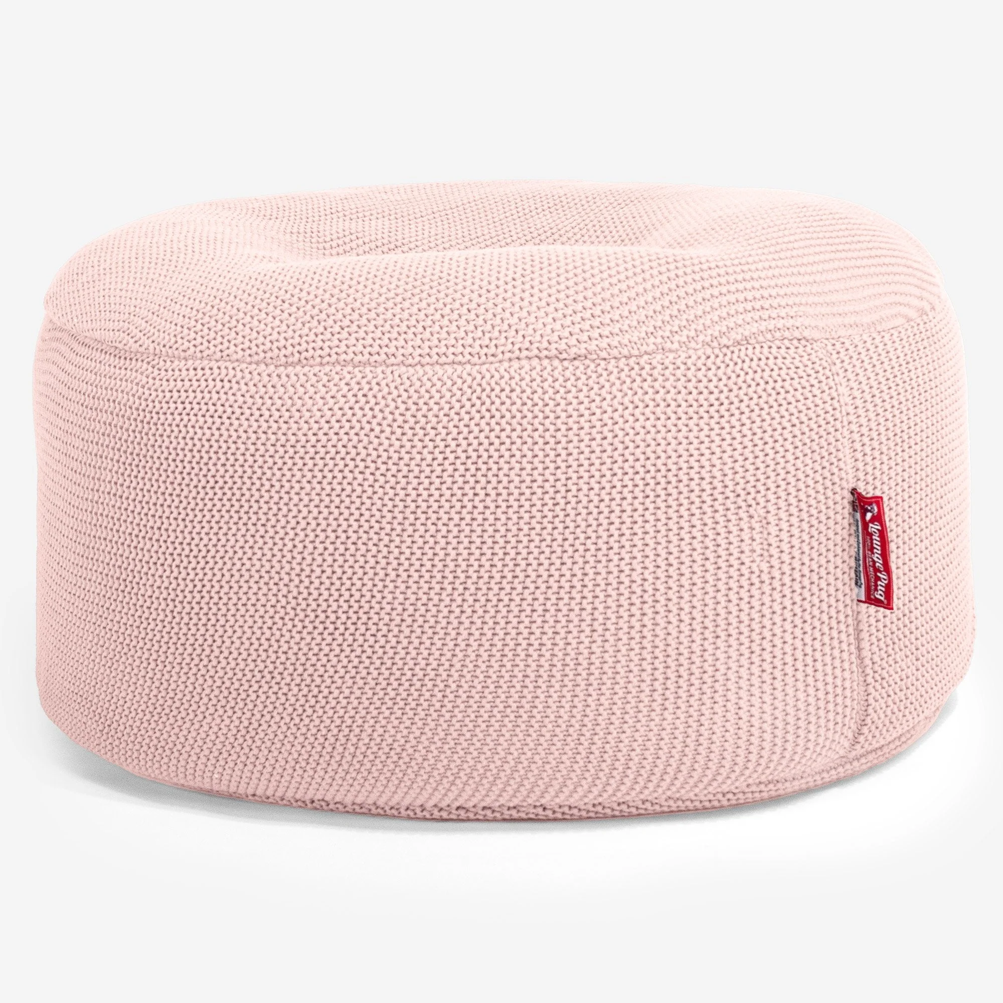 Sittpuff Rund - Ellos Grov stickning Baby rosa