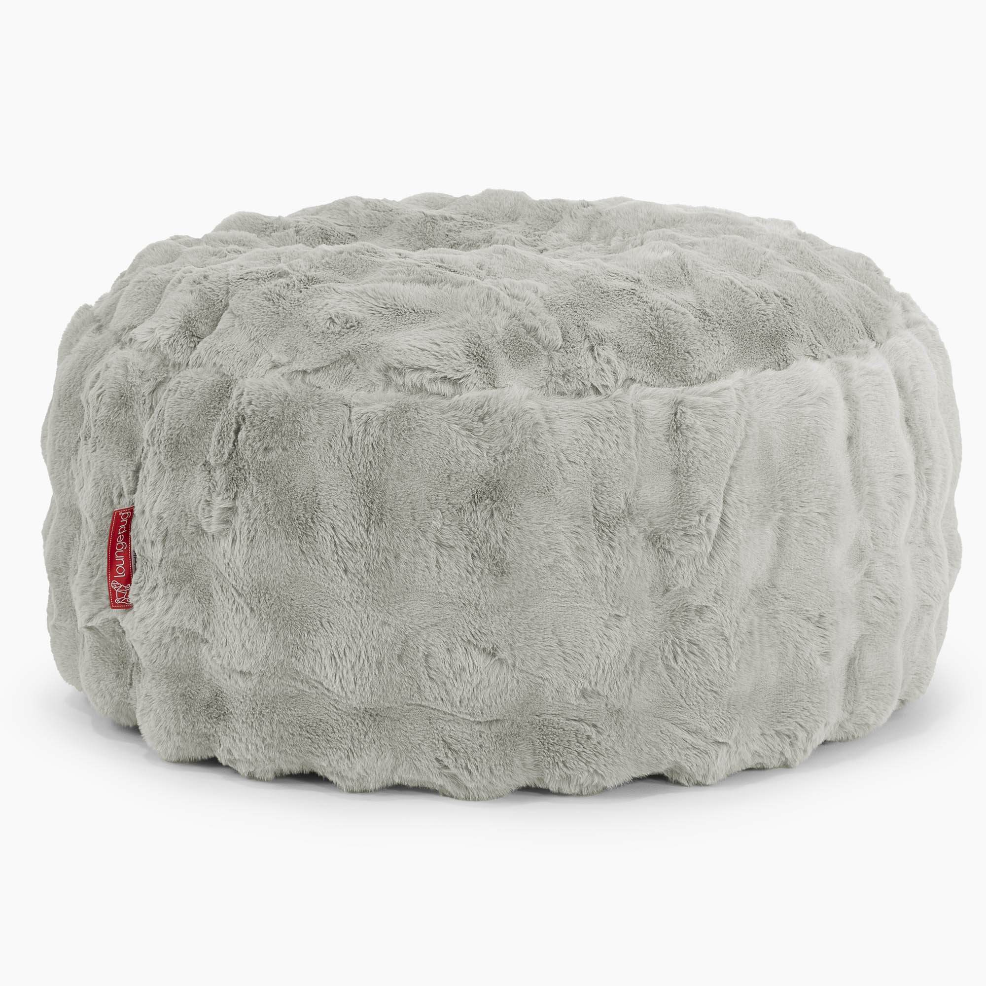 Sittpuff Rund - Fuskpäls Bubble Salviagrön