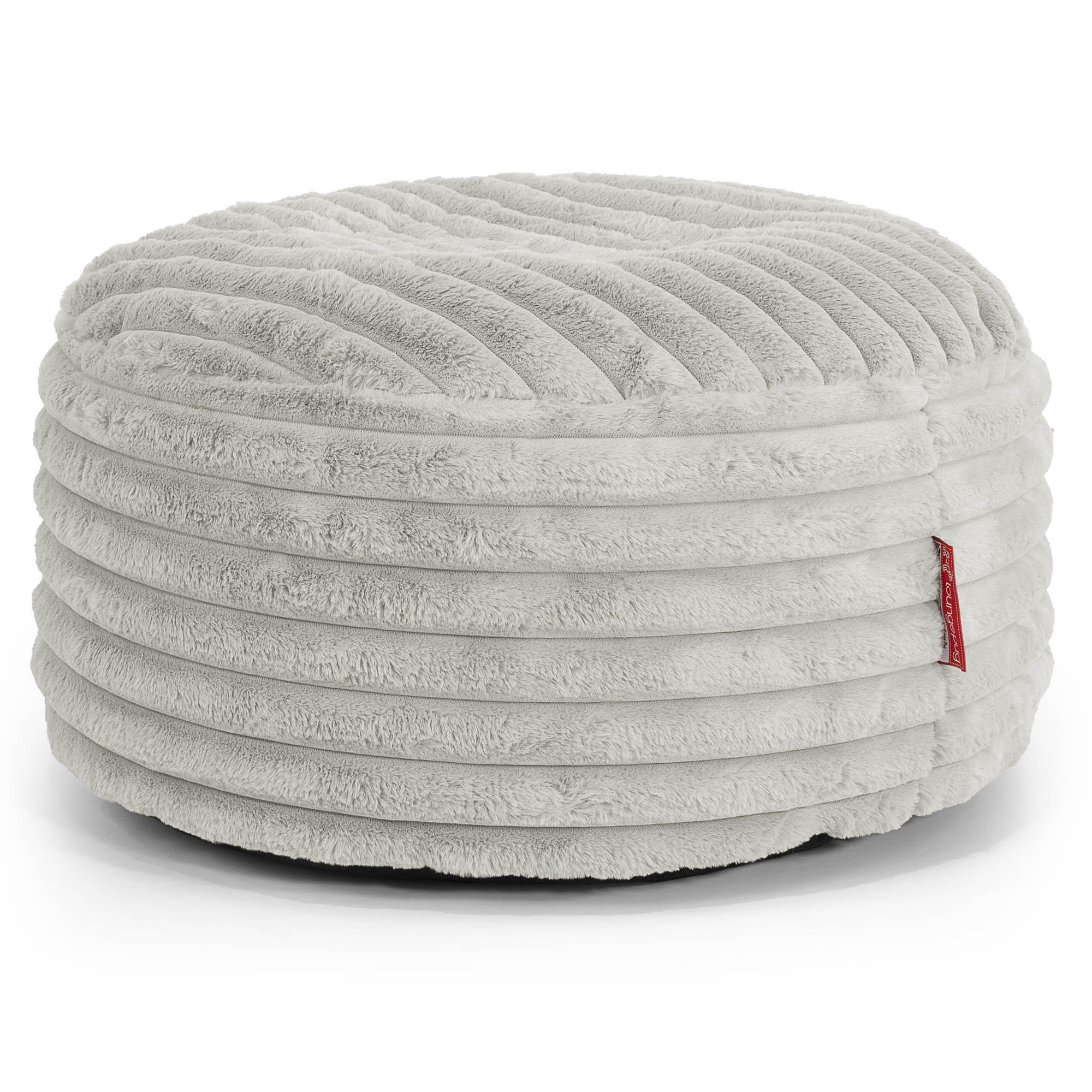 Sittpuff Rund - Ultraplyschmanchestertyg Salviagrön