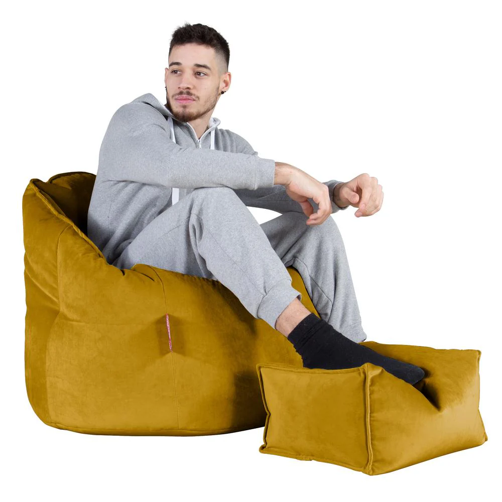Sittsäck Fåtölj 'Kram' - Sammet Guld - Image 5