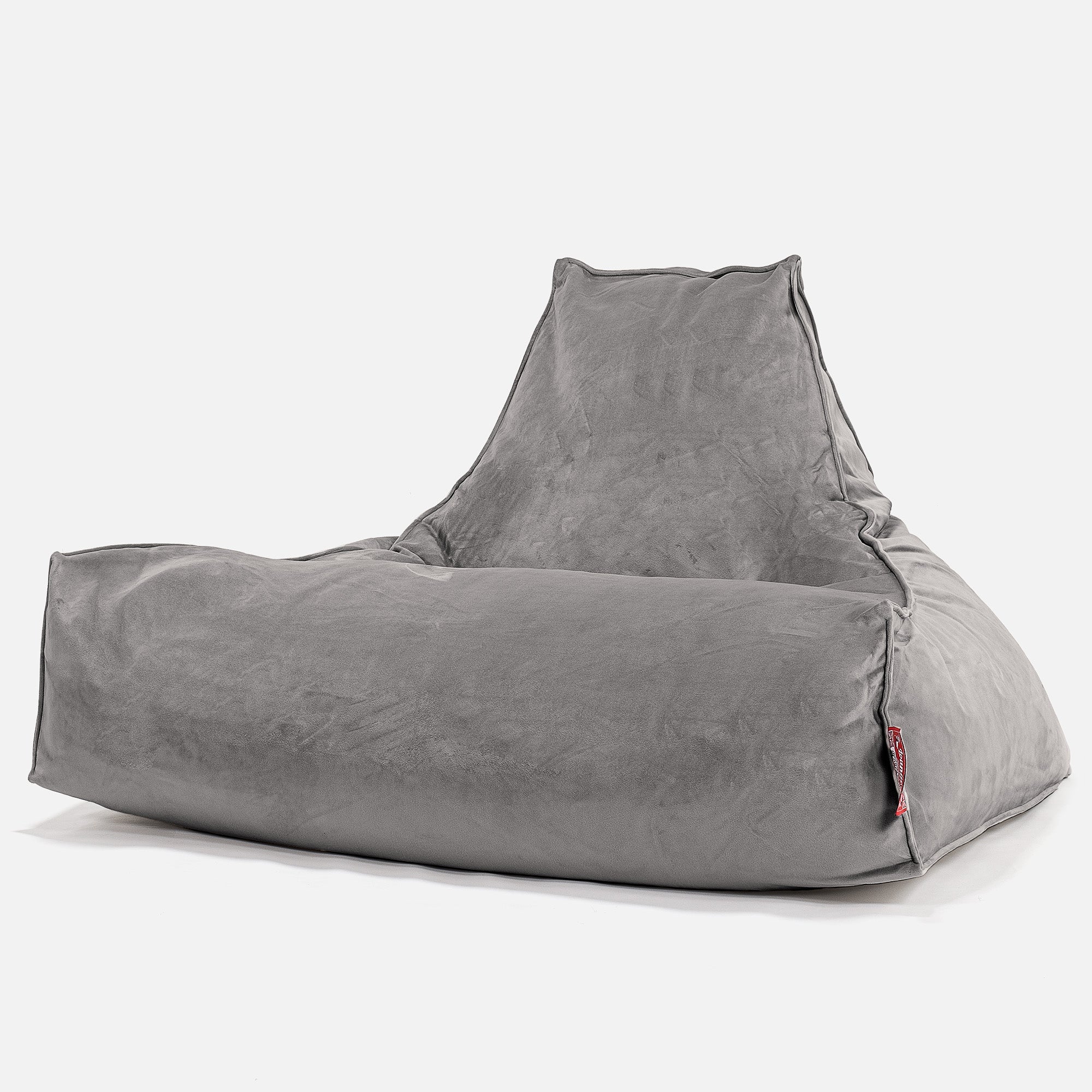 Sittsäck Lounge - Sammet Silverfärgad