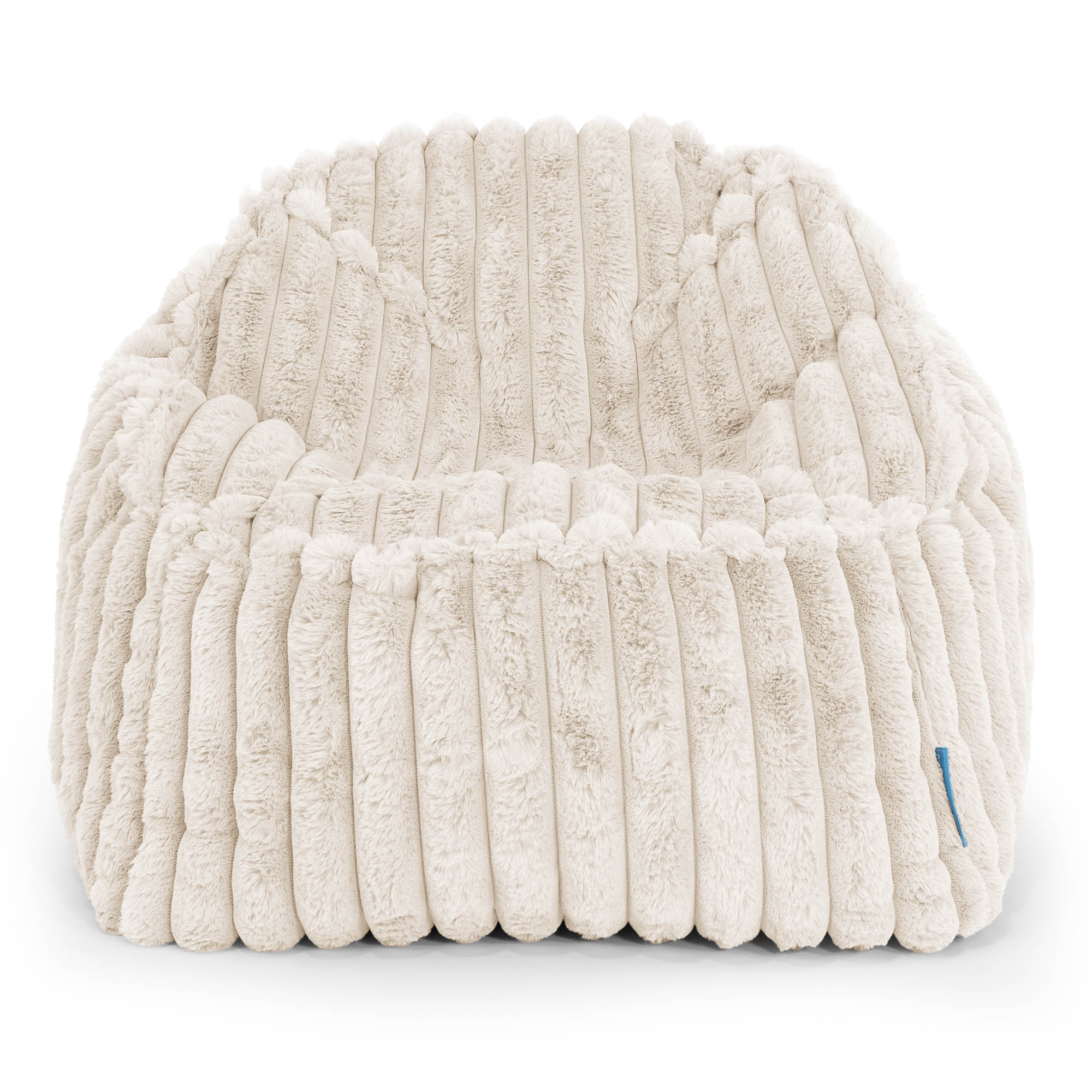 Sloucher Saccosäck för Barn 2-6 år - Ultraplyschmanchestertyg Gräddvit - Image 2