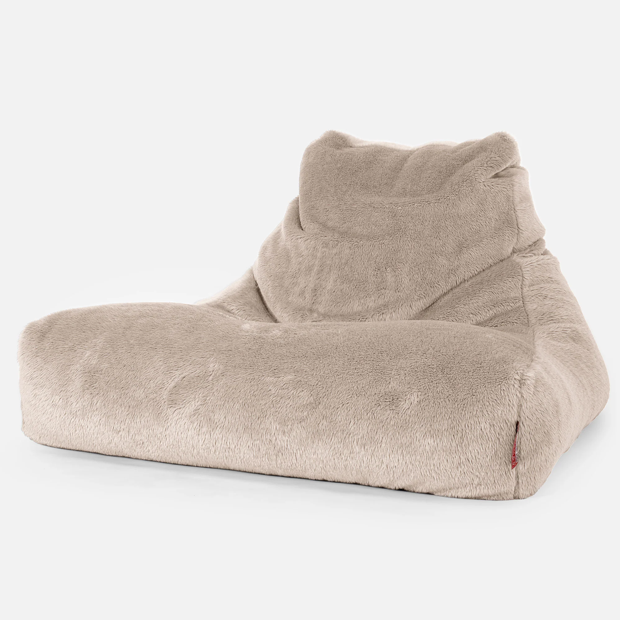 Soffa Lounge XXL Sittsäck - Teddy-fuskpäls Minkbrun
