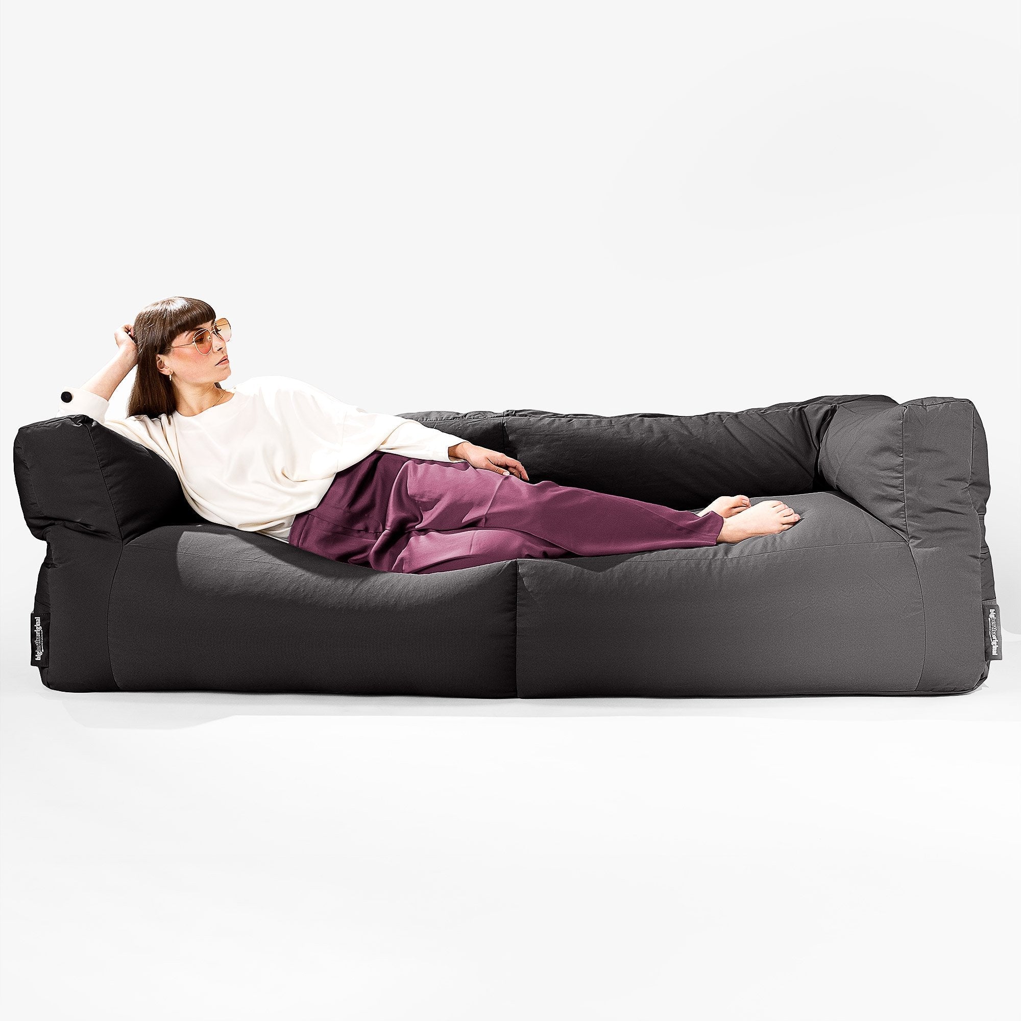 SoleiStorm™ Ultra 2000 h+ 3-sitsig Saccosäckssoffa för Utomhusbruk - Svart - Image 4