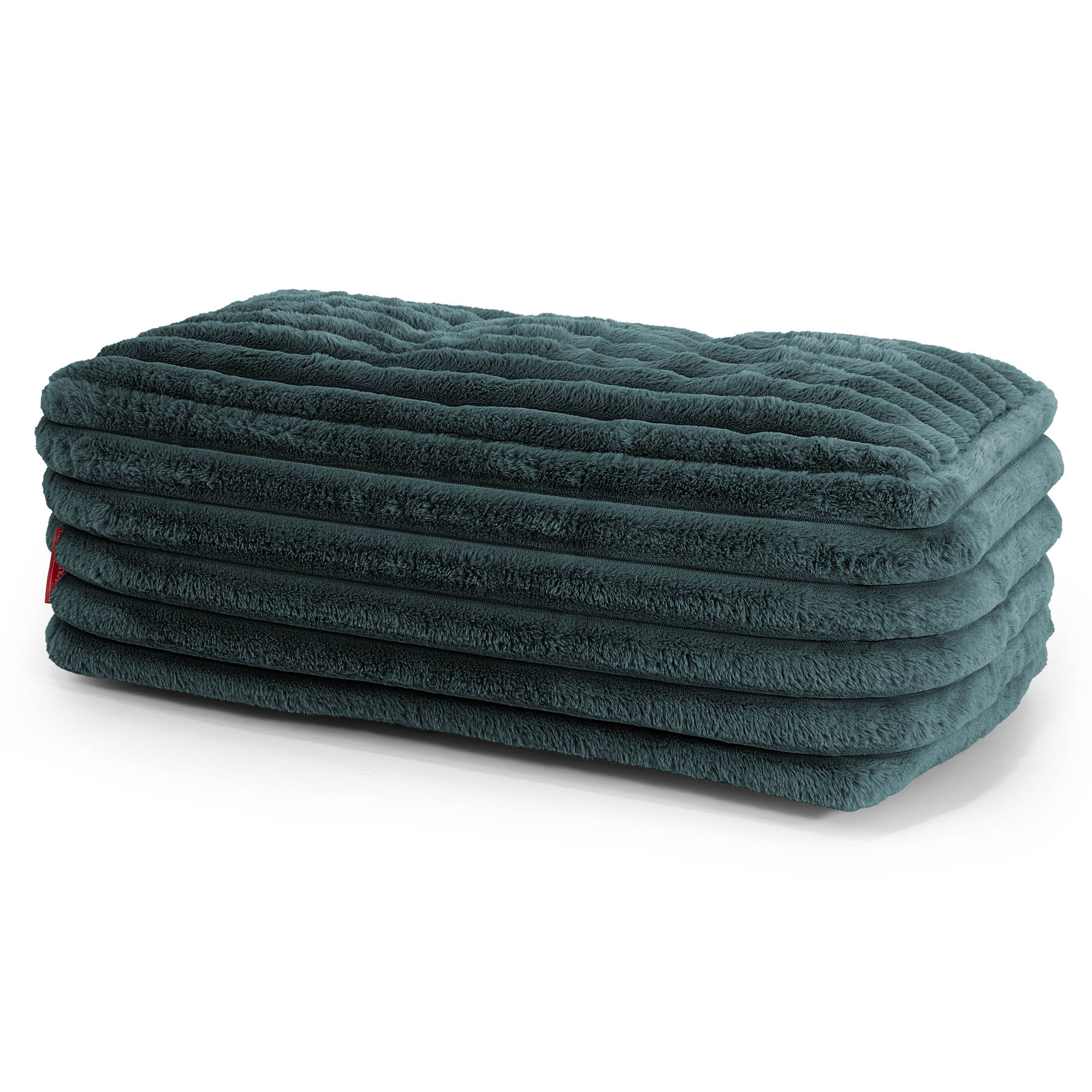 Stor Fotpall - Ultraplyschmanchestertyg Teal