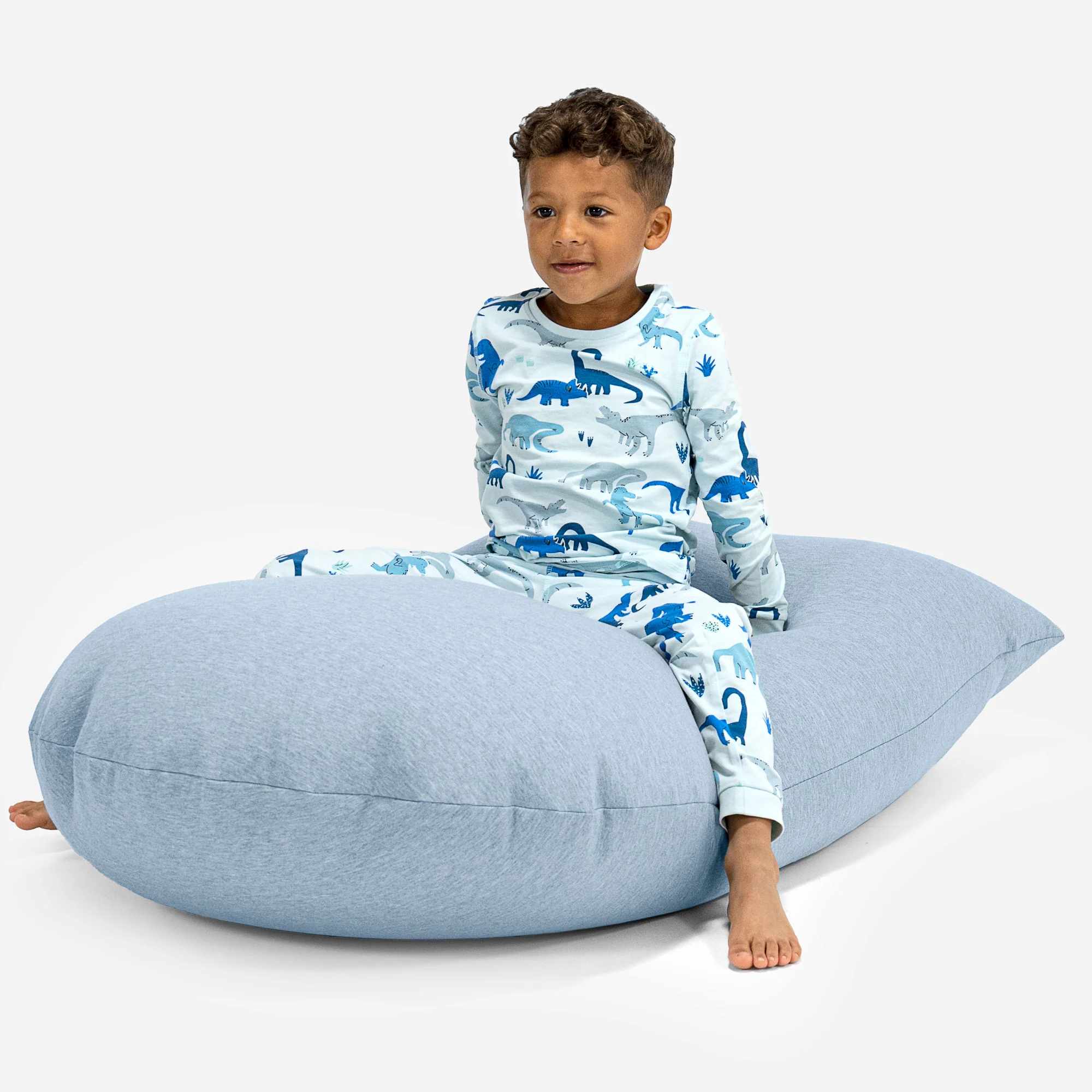 Stor Saccosäck för Barn 2-6 år - Stretchig Bomull Baby Blå - Image 3