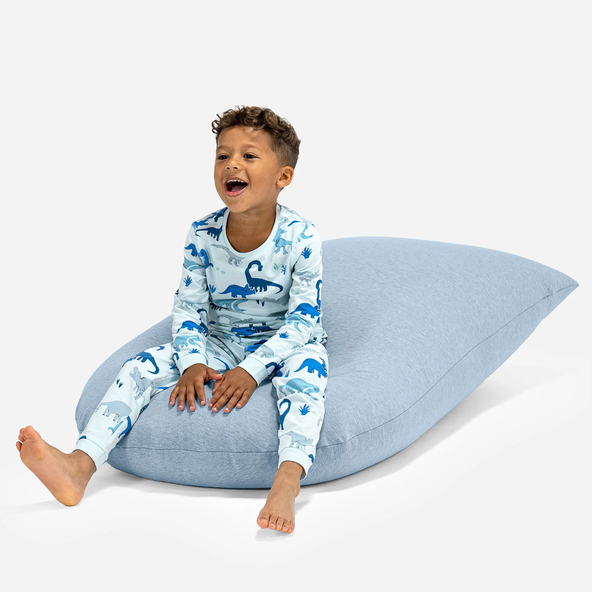 Stor Saccosäck för Barn 2-6 år - Stretchig Bomull Baby Blå - Image 5