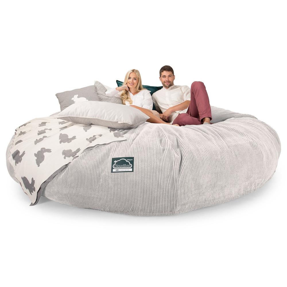 Titanic Saccosäcksoffa XXXXXL C5000-L, CloudSac Memoryskum - Pom-pom Elfenbensvit - Image 3