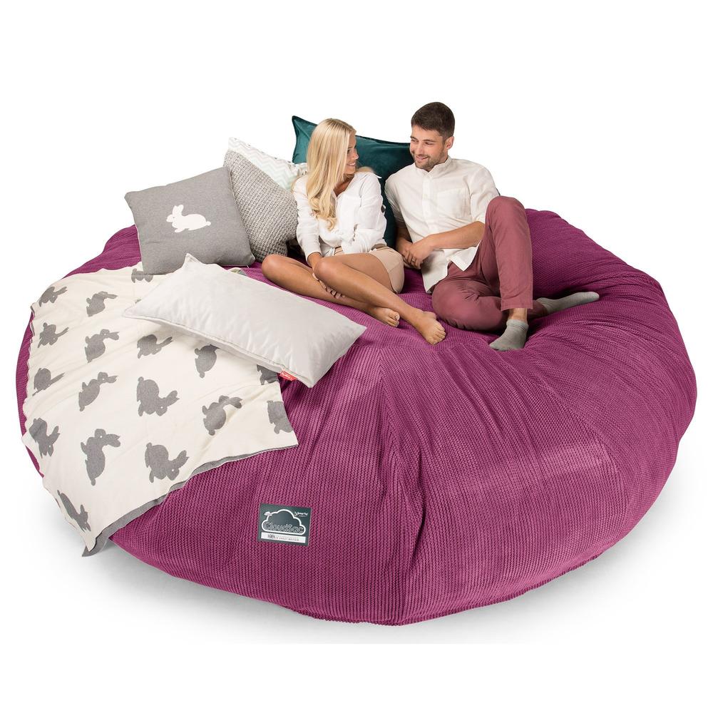 Titanic Saccosäcksoffa XXXXXL C5000-L, CloudSac Memoryskum - Pom-pom Rosa