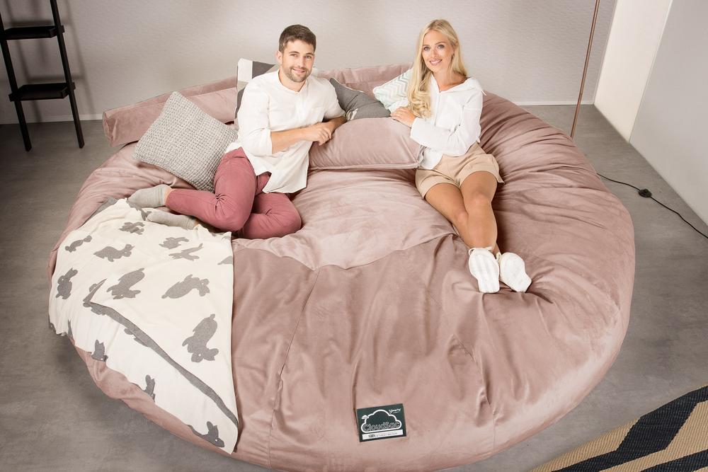 Titanic Saccosäcksoffa XXXXXL C5000-L, CloudSac Memoryskum - Sammet Rosa - Image 2